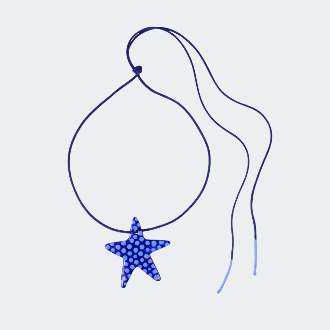 Star Charm Paracord Necklace - Blueberry