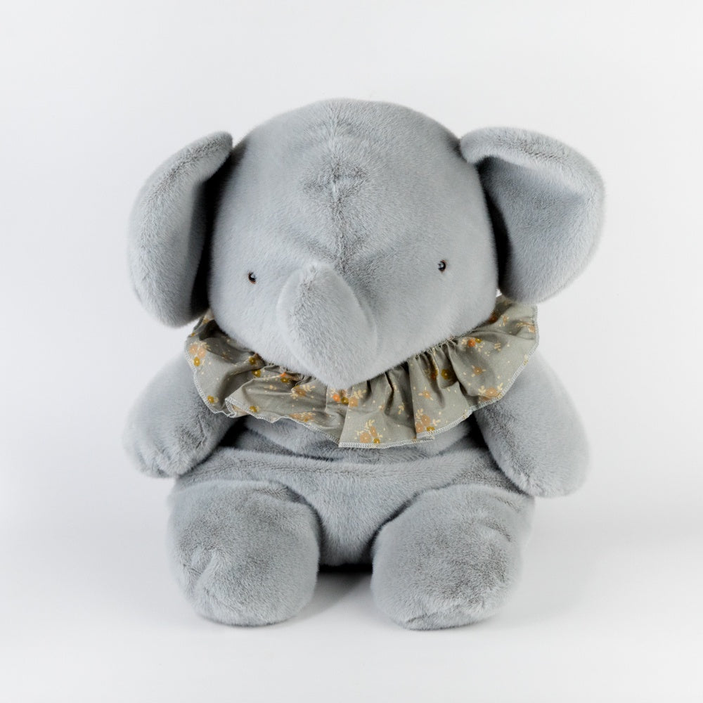 Elephant Plush, Big - Blue/Grey
