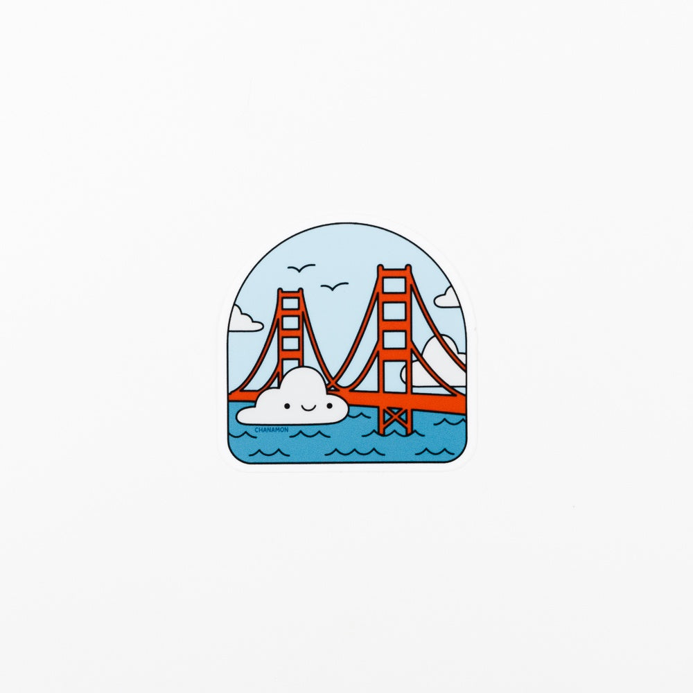 Karl and the Bridge San Francisco Sticker