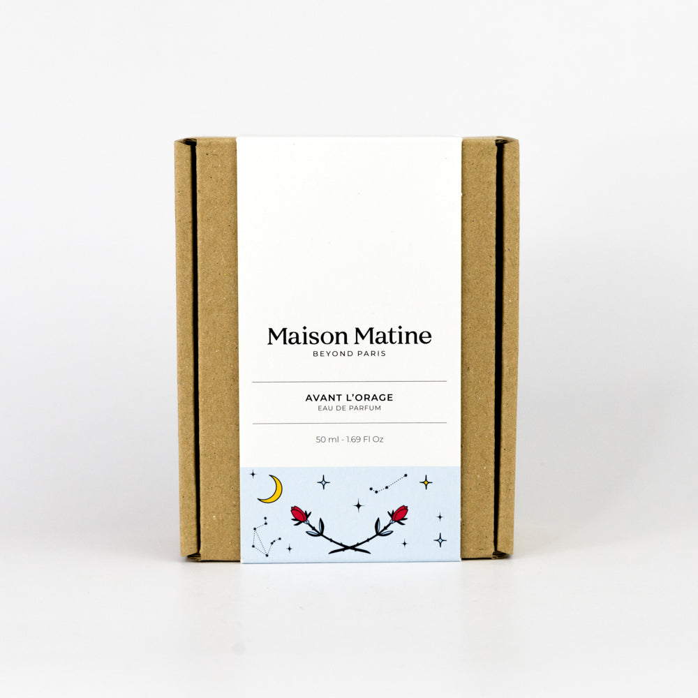 Maison Matine perfume packaging on a white background