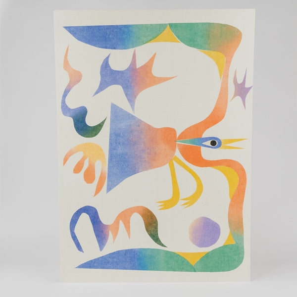 Rainbow Bird Art Print - A3