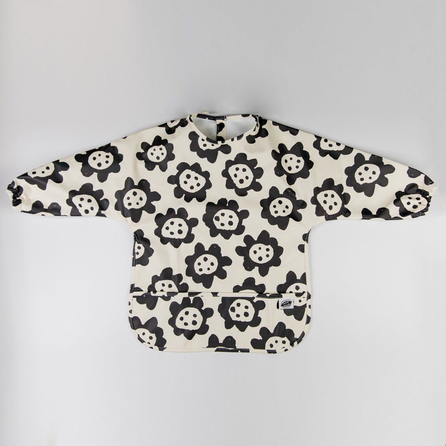 Smock Bib - Black Sunflowers