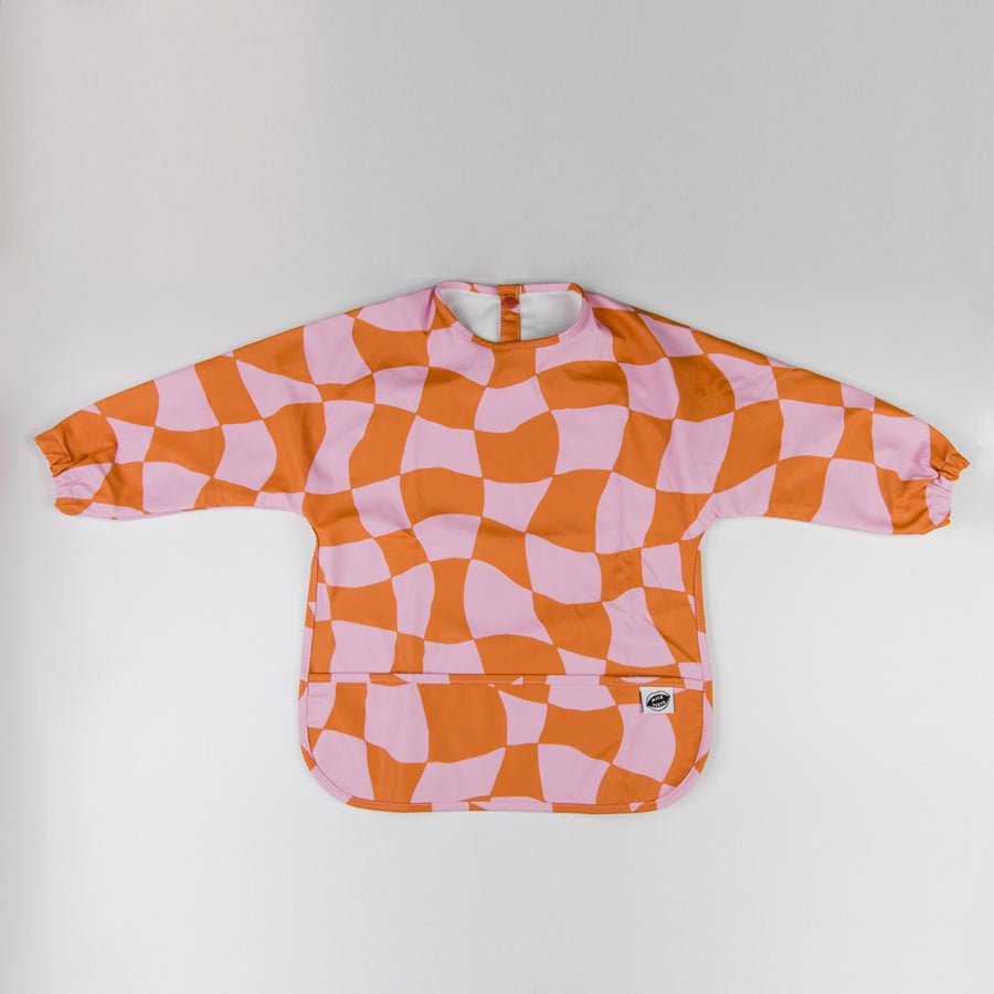 Smock Bib - Pink Checkers