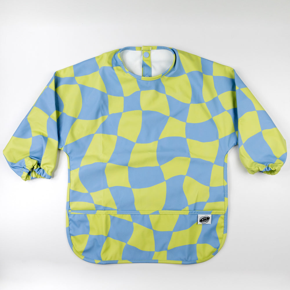Smock Bib - Green Checkers