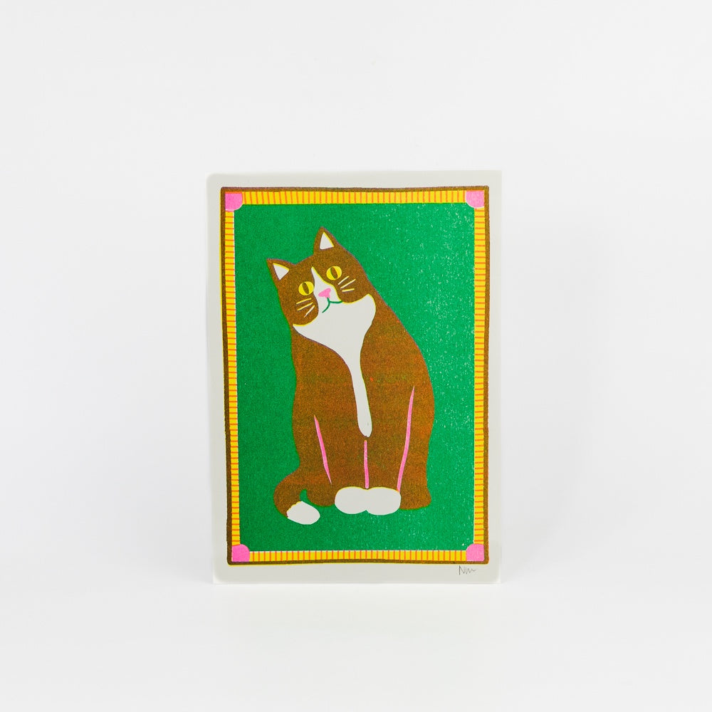Black Cat Mini Riso Print