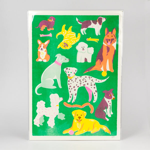 Dog Risograph Print