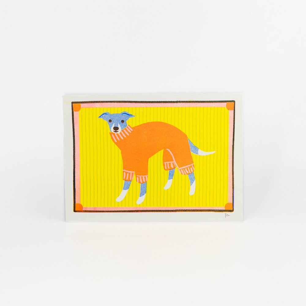 Italian Greyhound Mini Print Orange