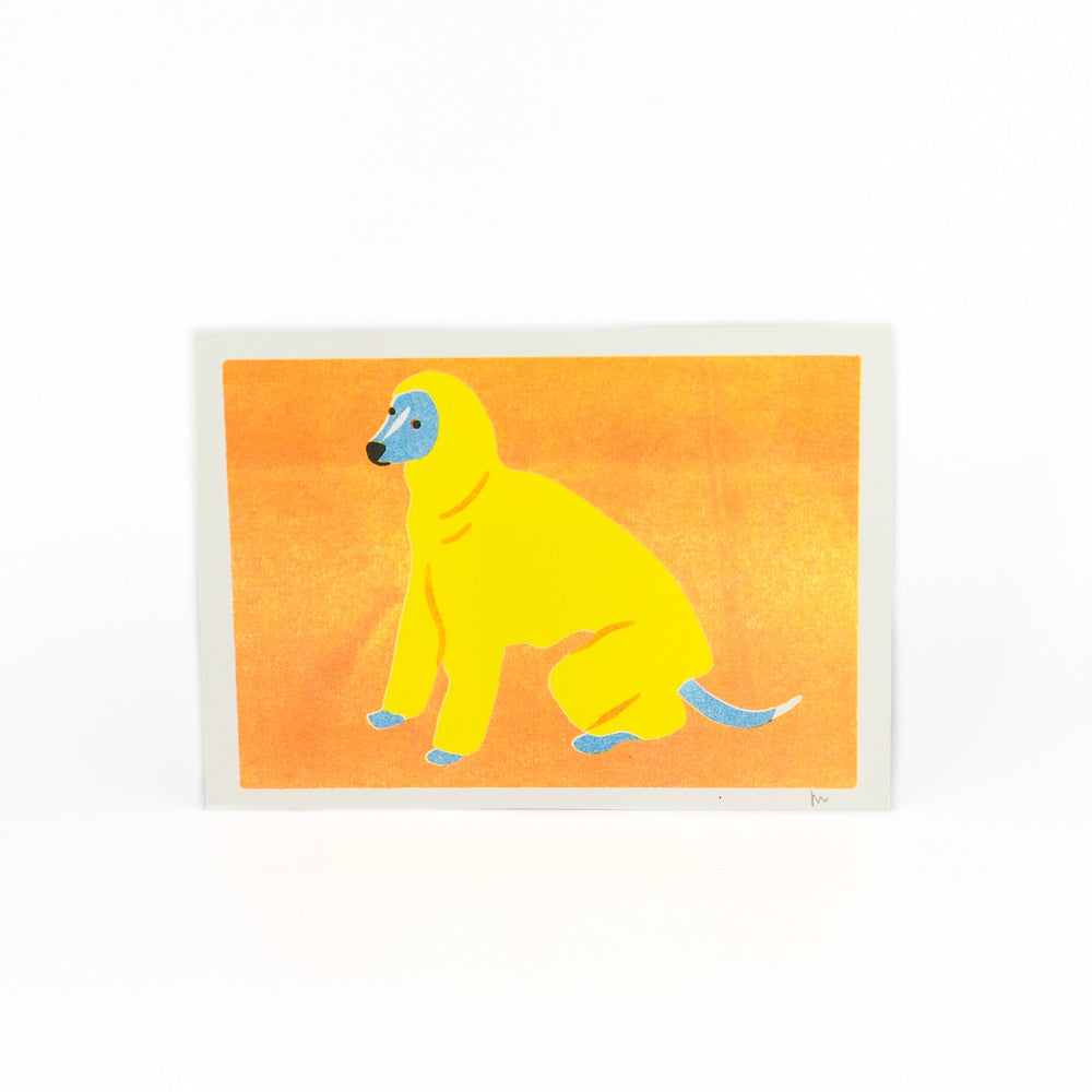 Italian Greyhound Mini Print Yellow