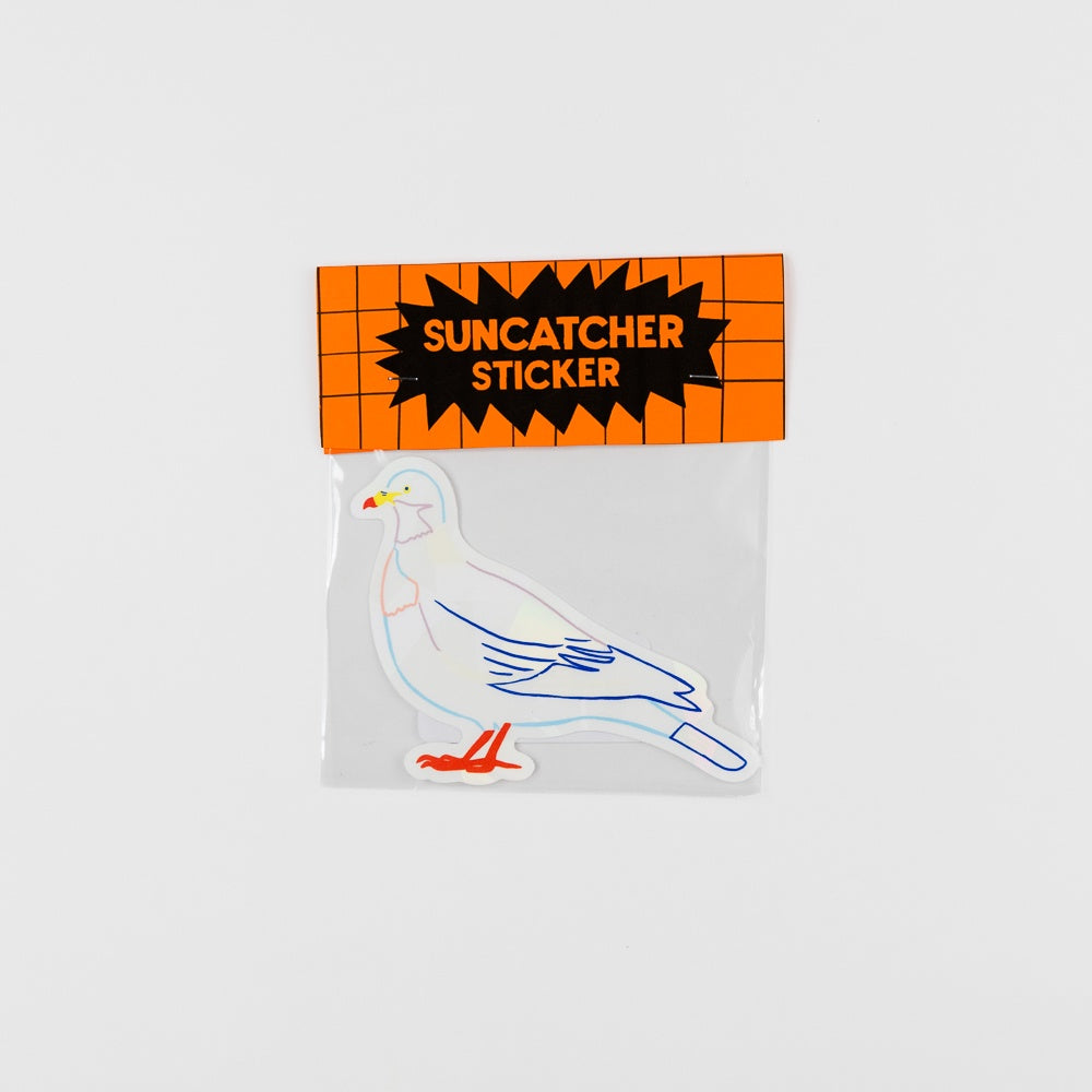 Wood Pigeon Sun Catcher Sticker
