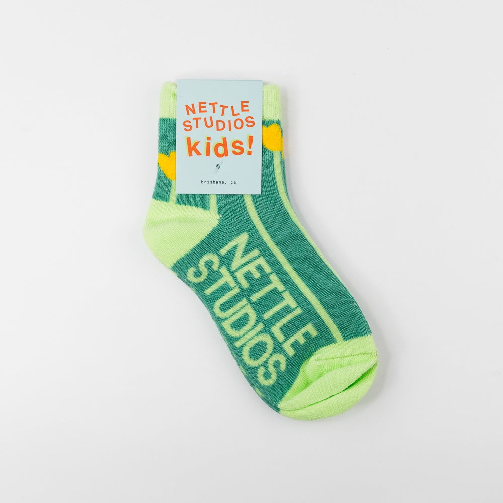 Kid's Cotton Ankle Socks - Primary Tulip