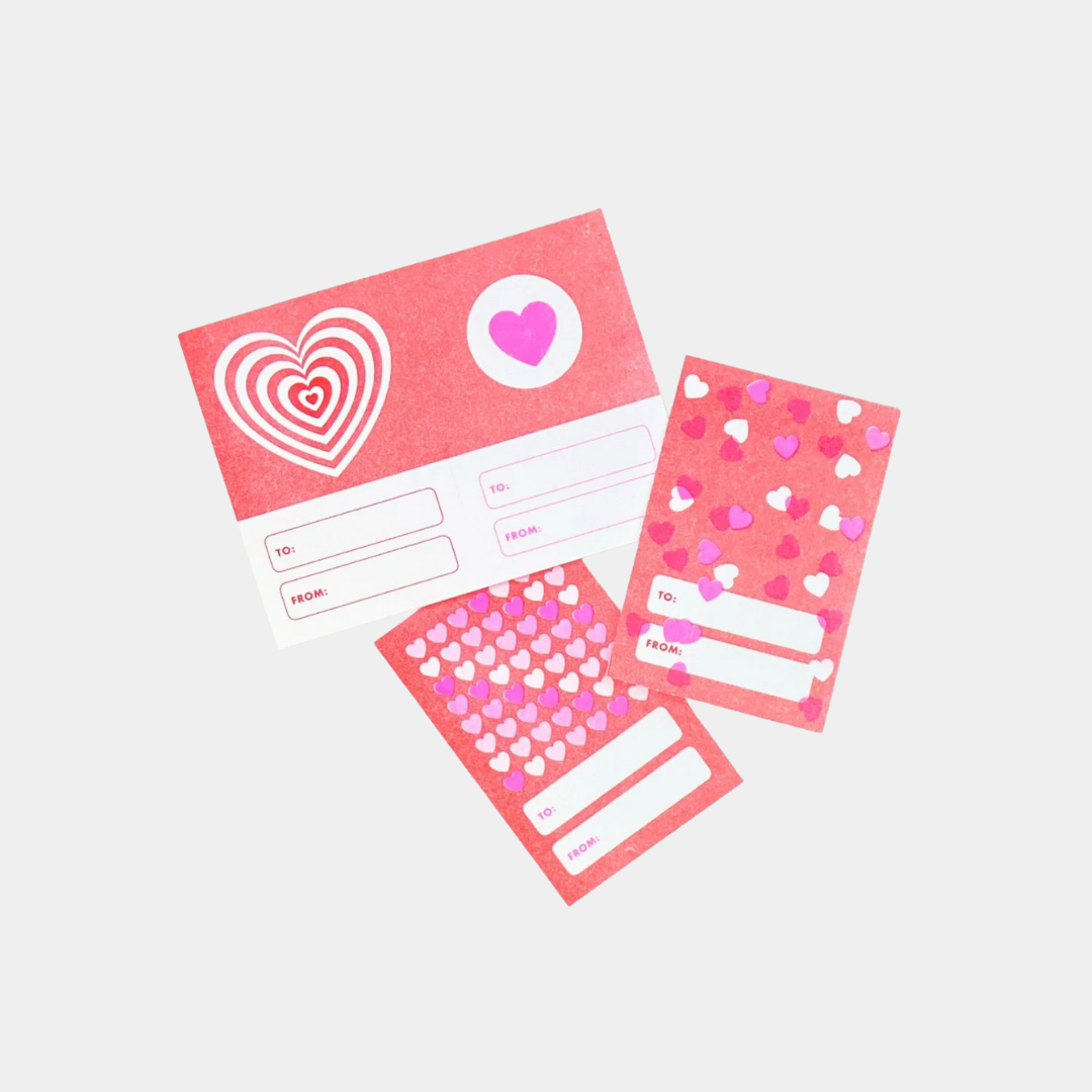 Valentine Tear Away Mini Cards - Set of 16