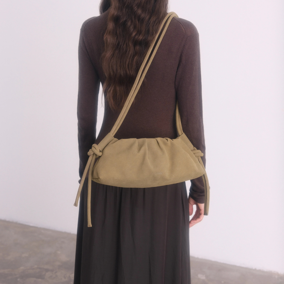 Dumpling Bag - Suede Khaki