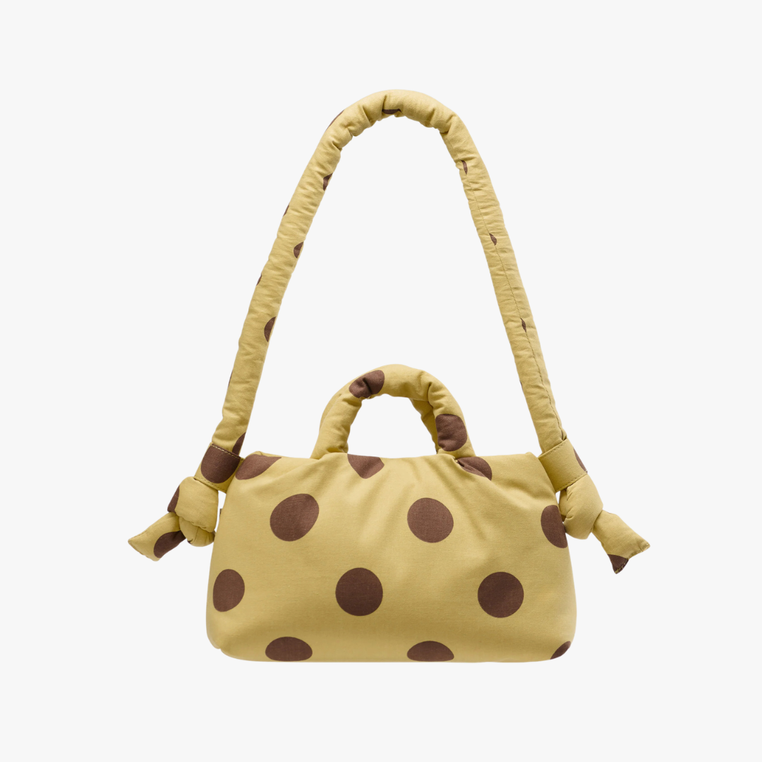 MiniOna Soft Bag - Dots Chocolate + Lime