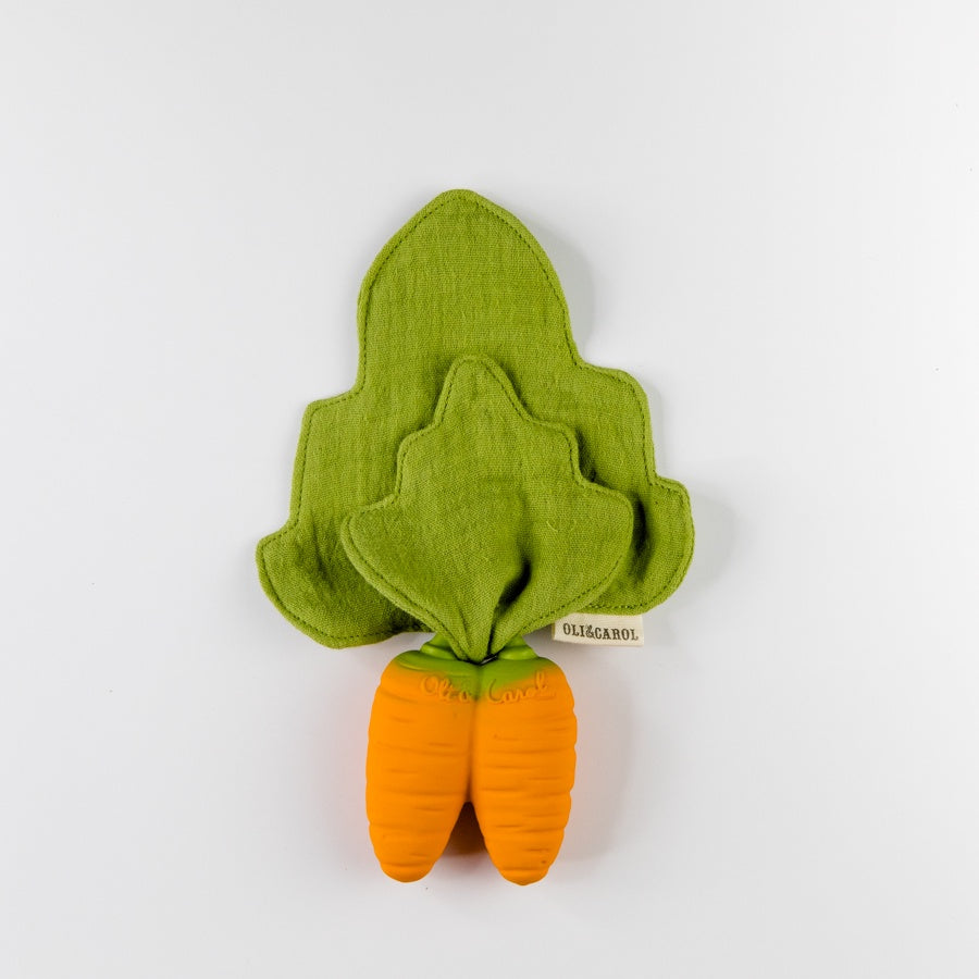 Cathy the Carrot Mini Doudou Teether