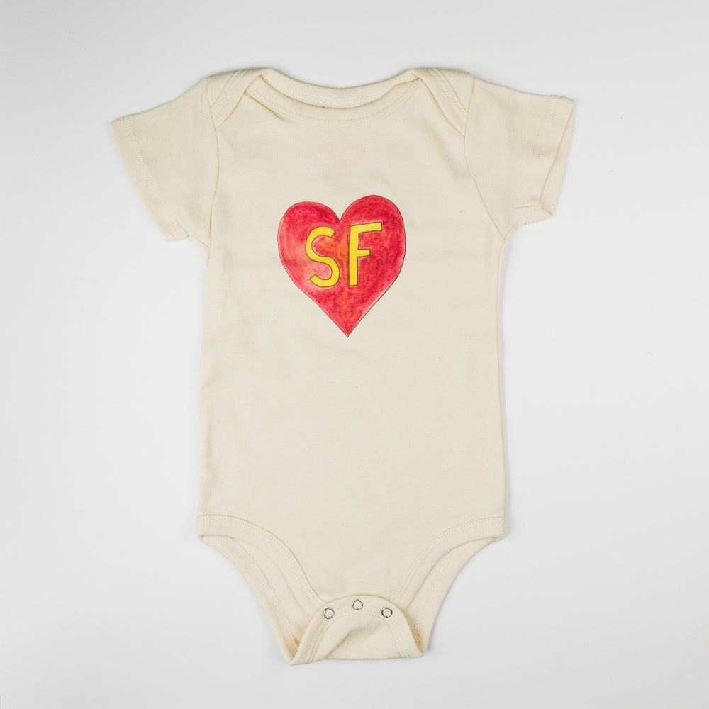 Heart SF - Baby Organic Onesie