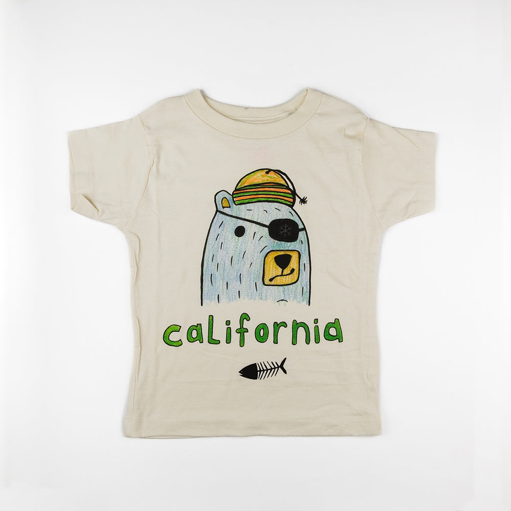 Pirate Bear Ca - Kids Organic Tee