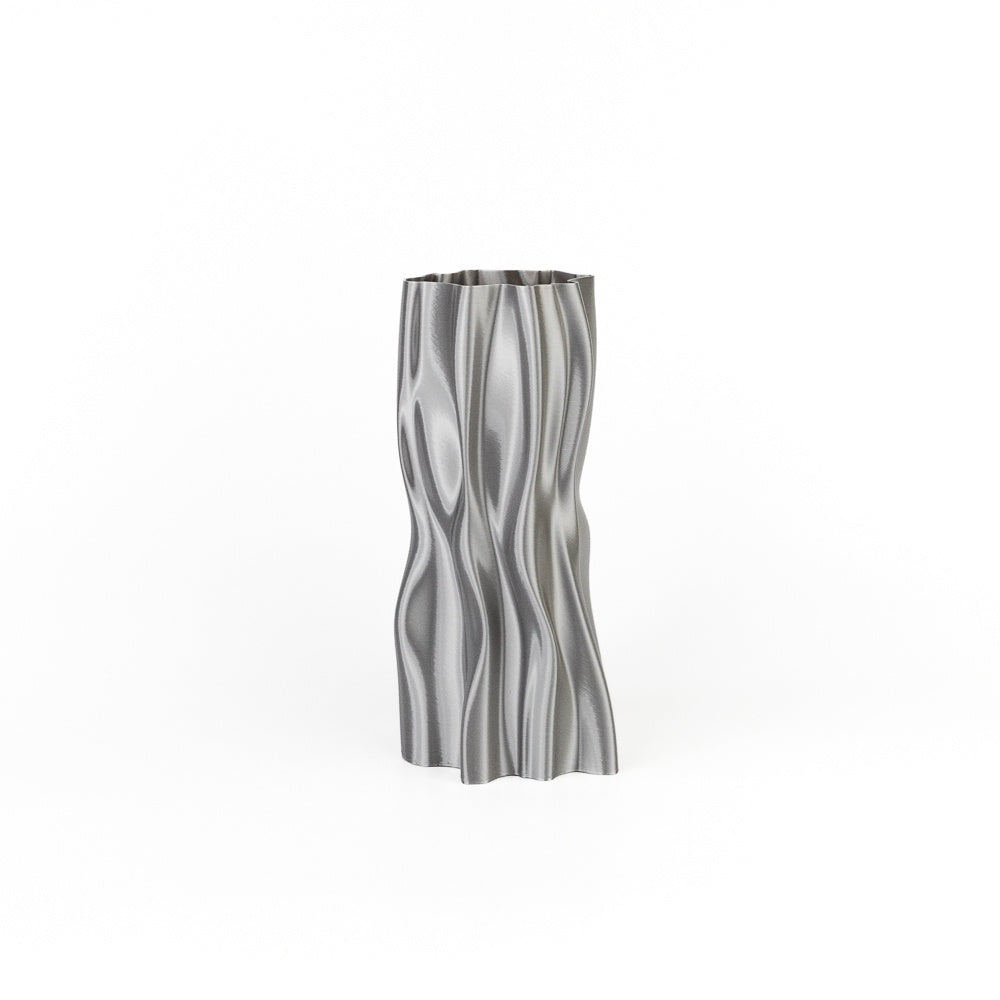 Fold Vase - Metallic Silver