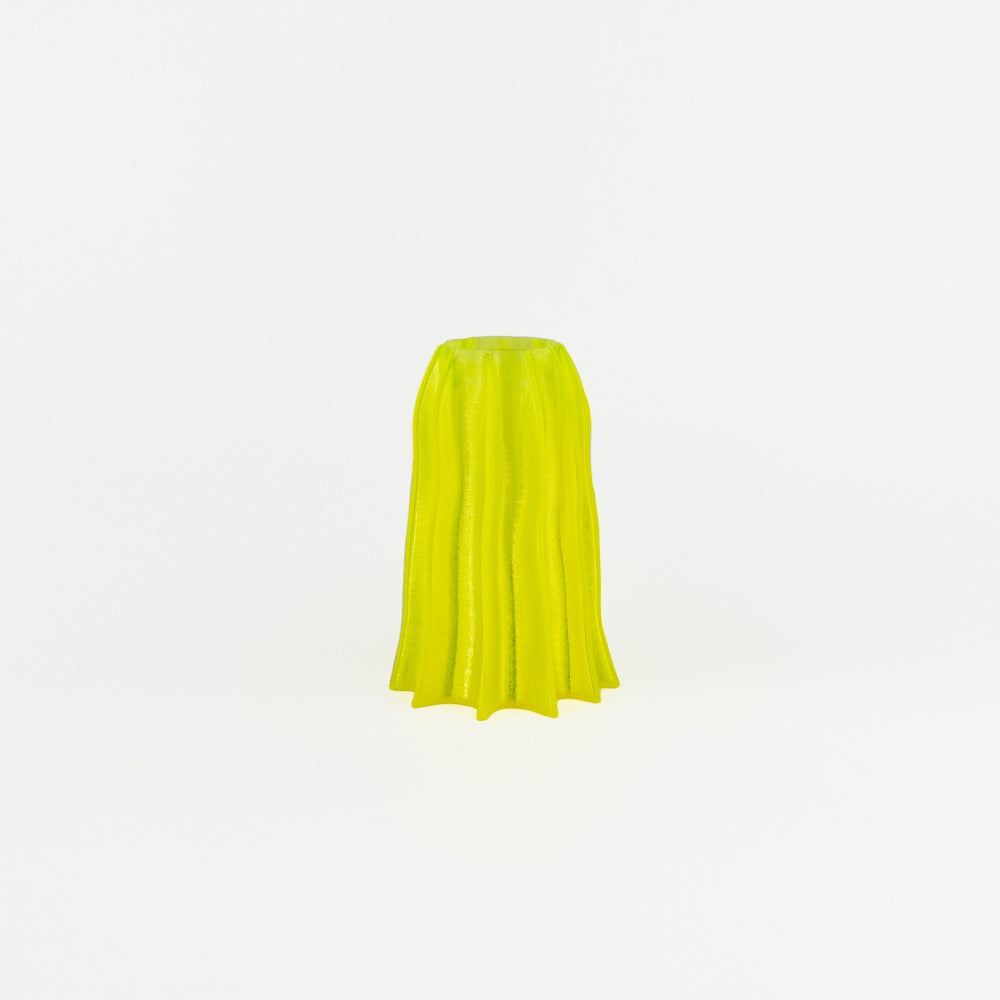 Mini Rib Vase - Translucent Electric Yellow