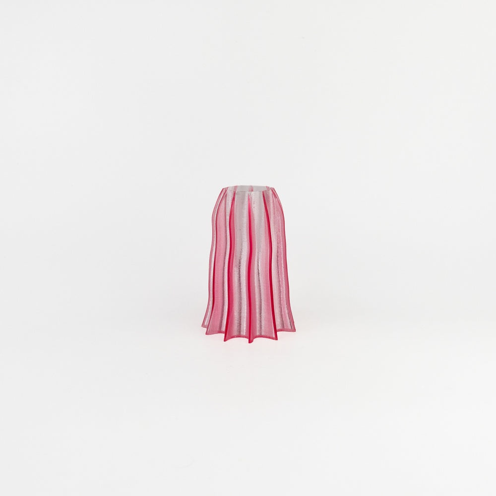 Mini Rib Vase - Translucent Rose