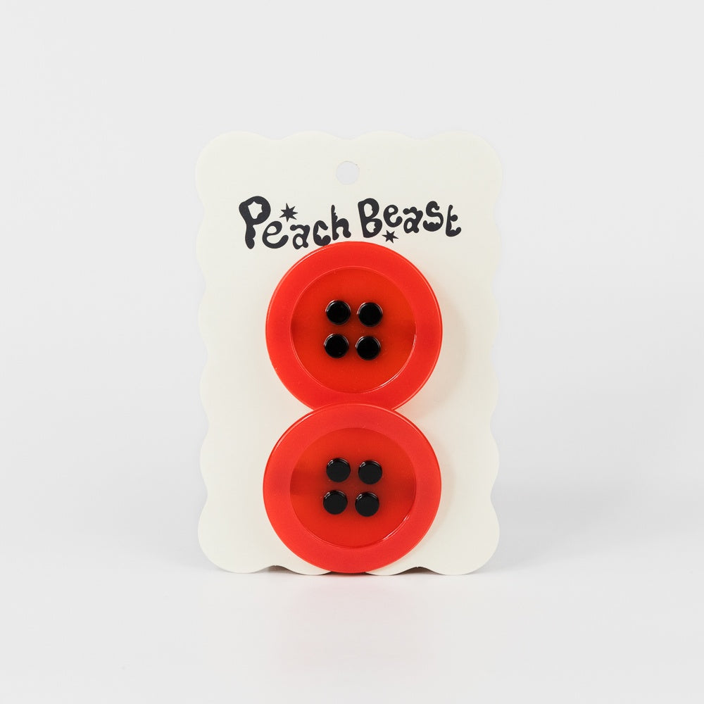 Button Hair Clip Set