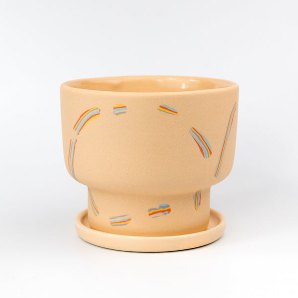 Peaches Rainbow Nerikomi Planter