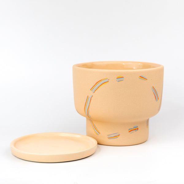 Peaches Rainbow Nerikomi Planter