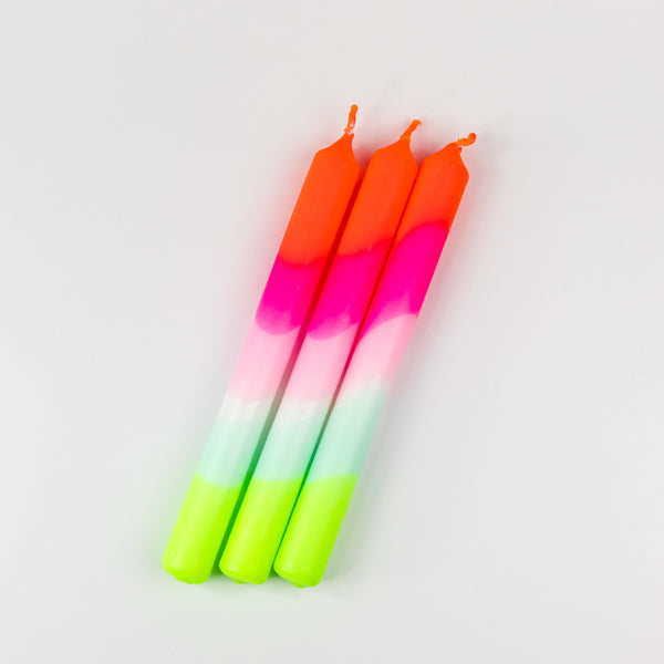 Dip Dye Neon Candles - Lollipop Trees