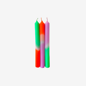 Pink Stories Dip Dye Neon Candles - Surfing Bondi