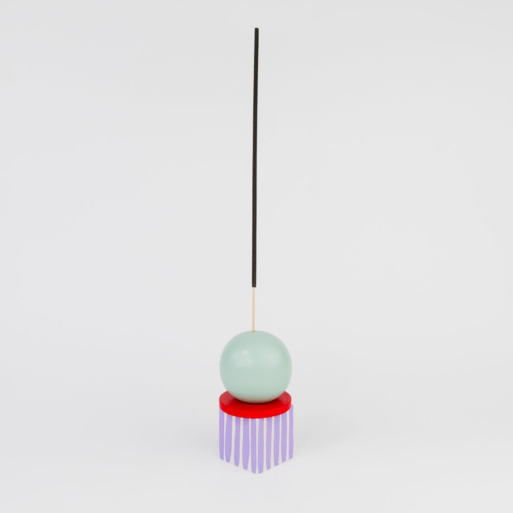 Wooden Incense Holder Cirq - Mint