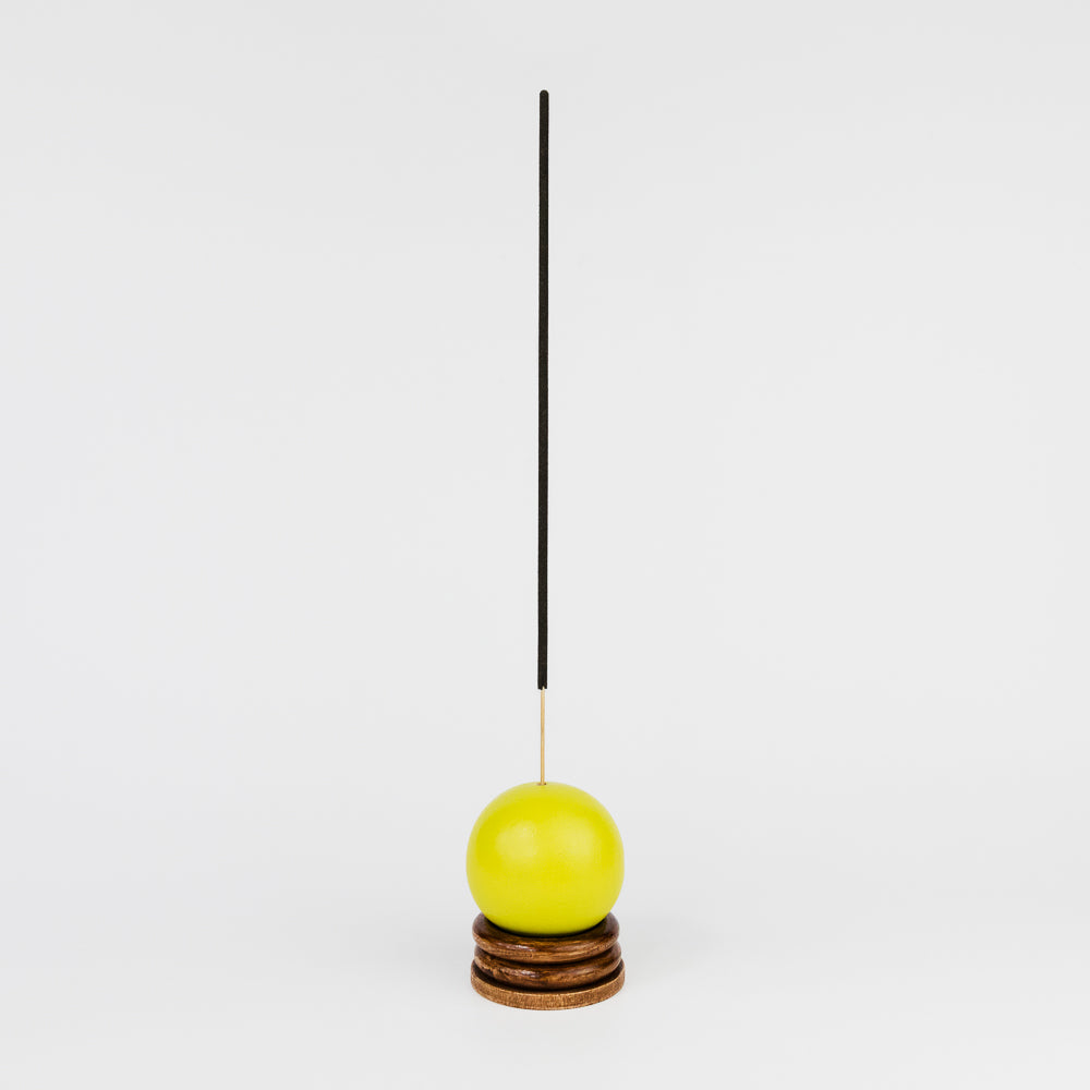 Wooden Incense Holder Mari - Chartreuse