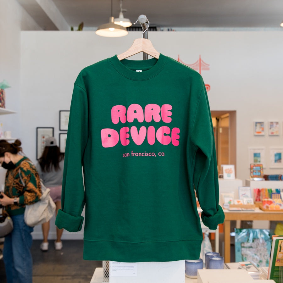 Rare Device Bubble Sweatshirt worn in Green 