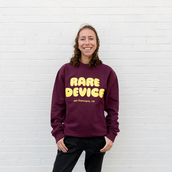 Rare Device Bubble Sweatshirt worn in Maroon