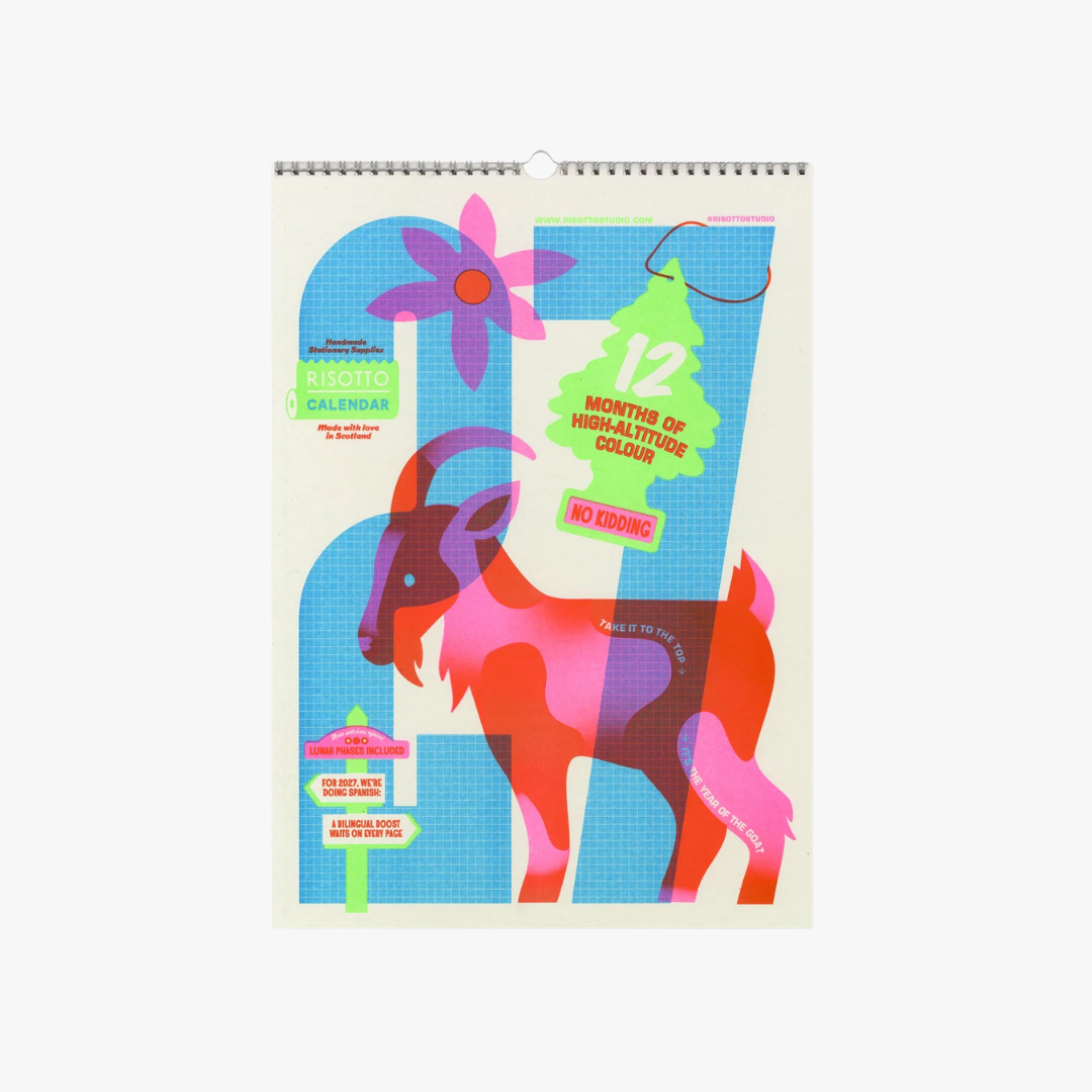 A3 Risograph Wall Calendar - 2027