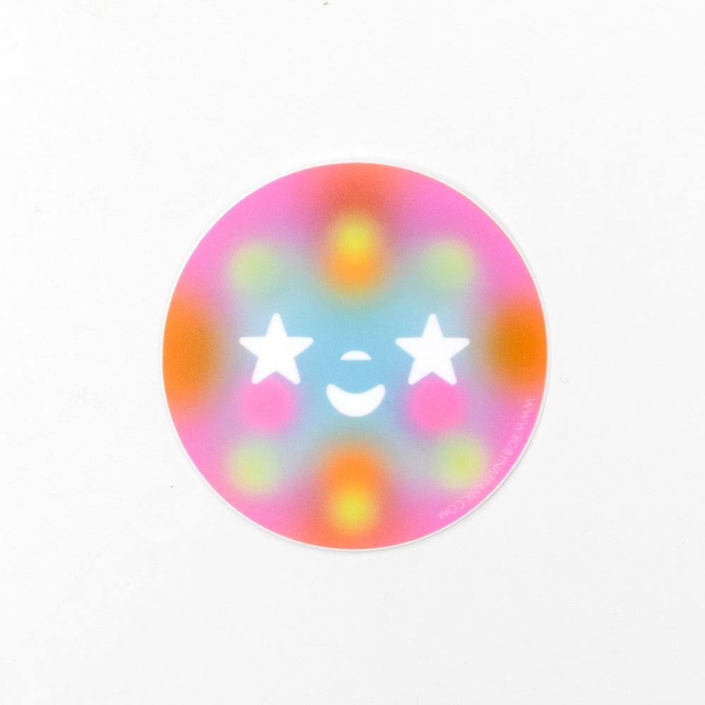 Star Eyes Circle Sticker