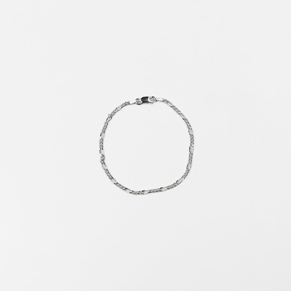 2.2mm Sterling Silver Figaro Bracelet