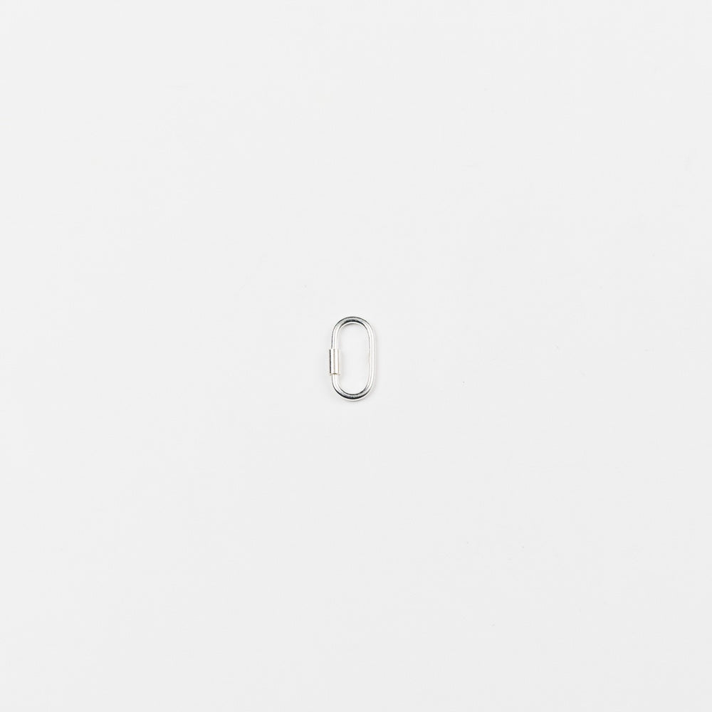 Silver Plain Mini Carabiner Charm