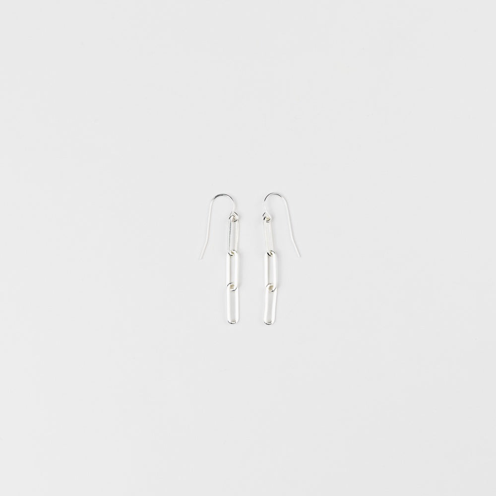 Triple Paperclip Dangles - Sterling Silver