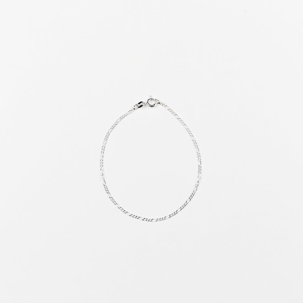 Sterling Silver Figaro Chain Bracelet