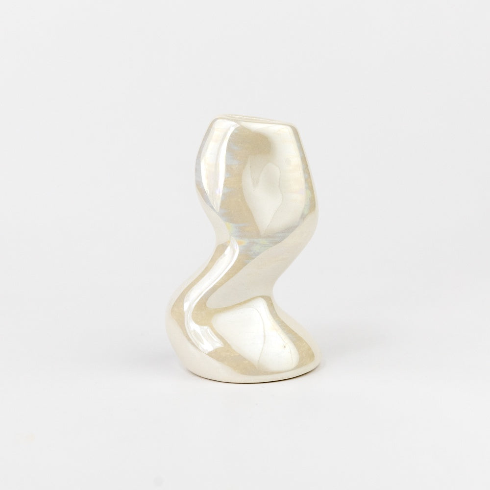 Mini Twist Vase - Pearl