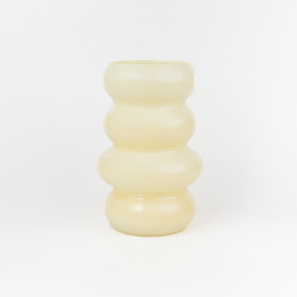 Glass Floral Vase - Light Yellow
