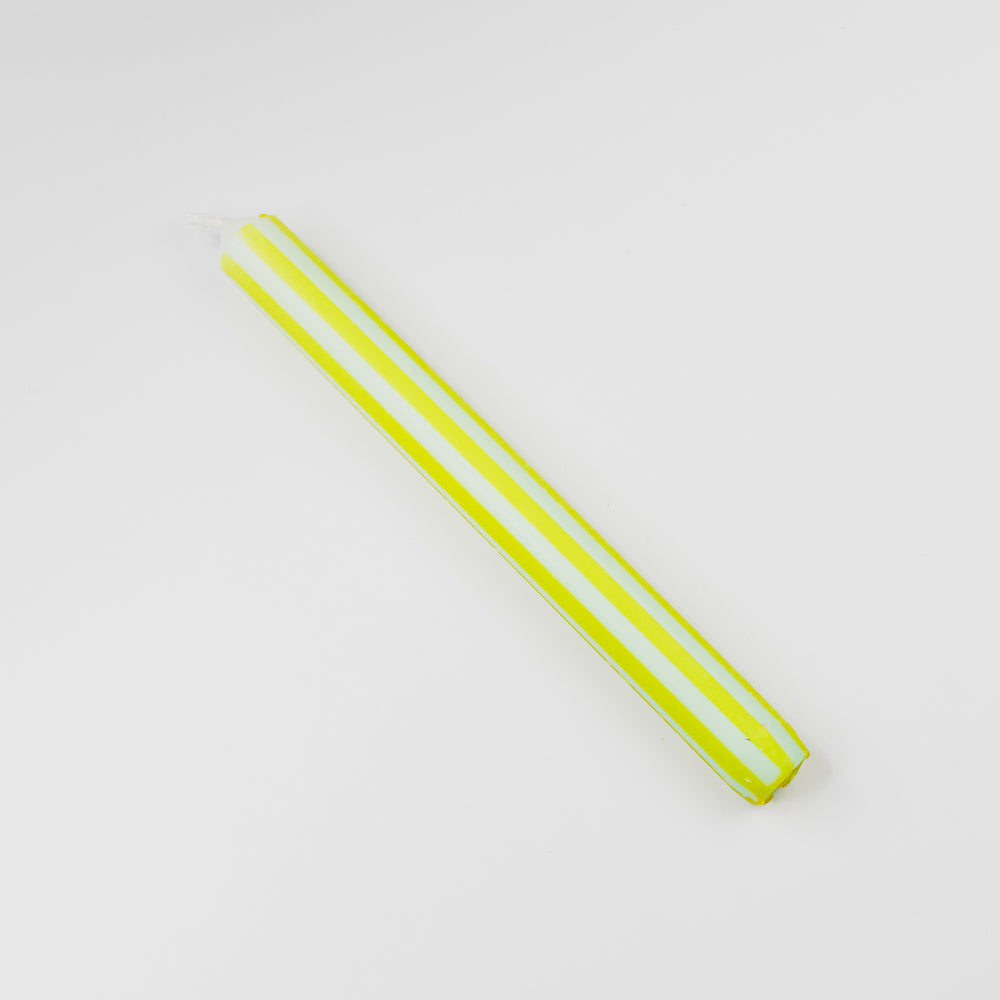 Pinstripe Candle - Mint/Lime