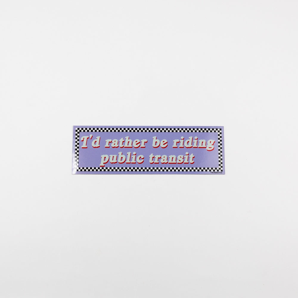 Public Transit Bumper Sticker