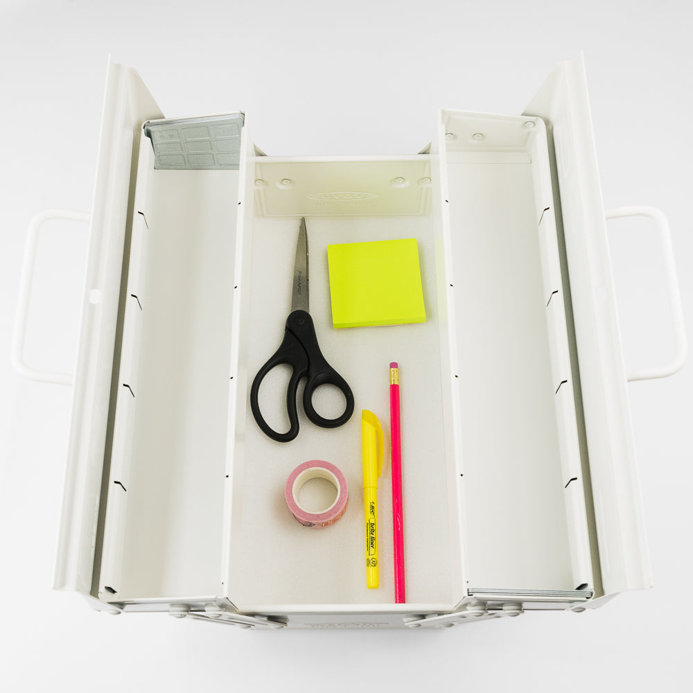 Steel Cantilever Toolbox - White