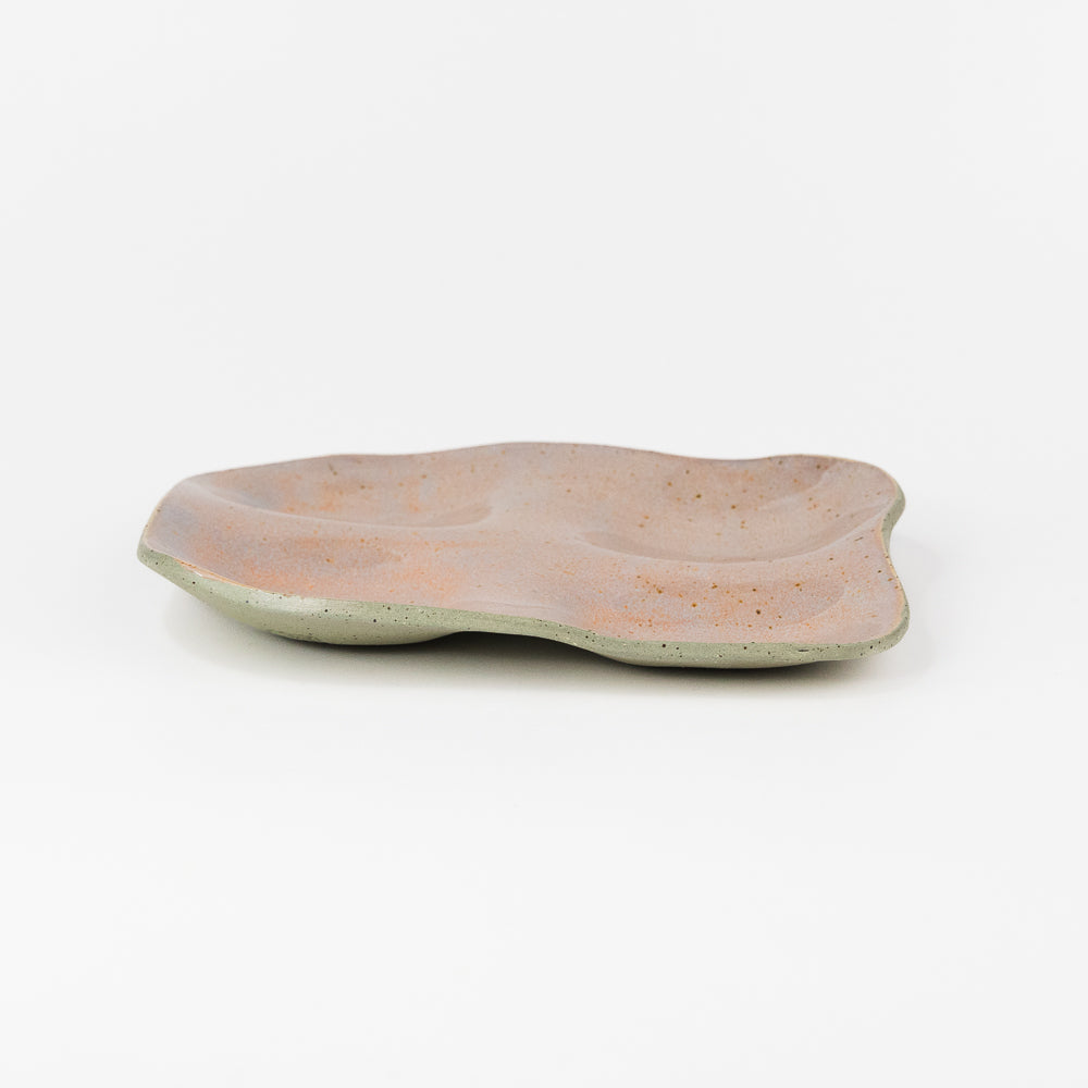 Ceramic Snack Plate - Desert Pink