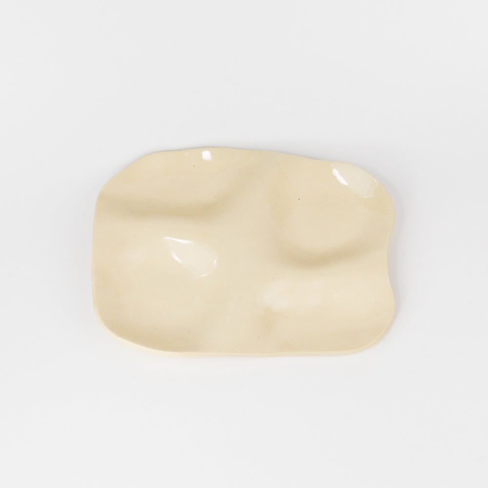 Ceramic Snack Plate - Matte White