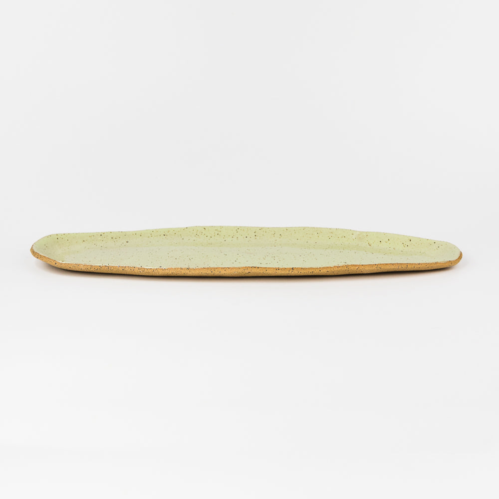 Skinny Oval Ceramic Tray - Mint Chocolate Chip