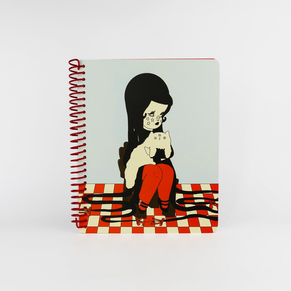 Love Cats Blanco Spiral Notebook
