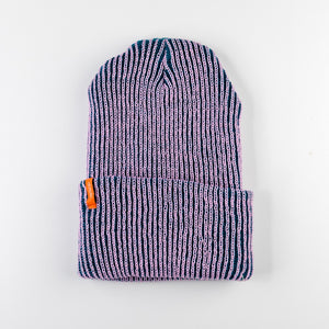 Verloop Simple Rib Knit Beanie Teal Lilac