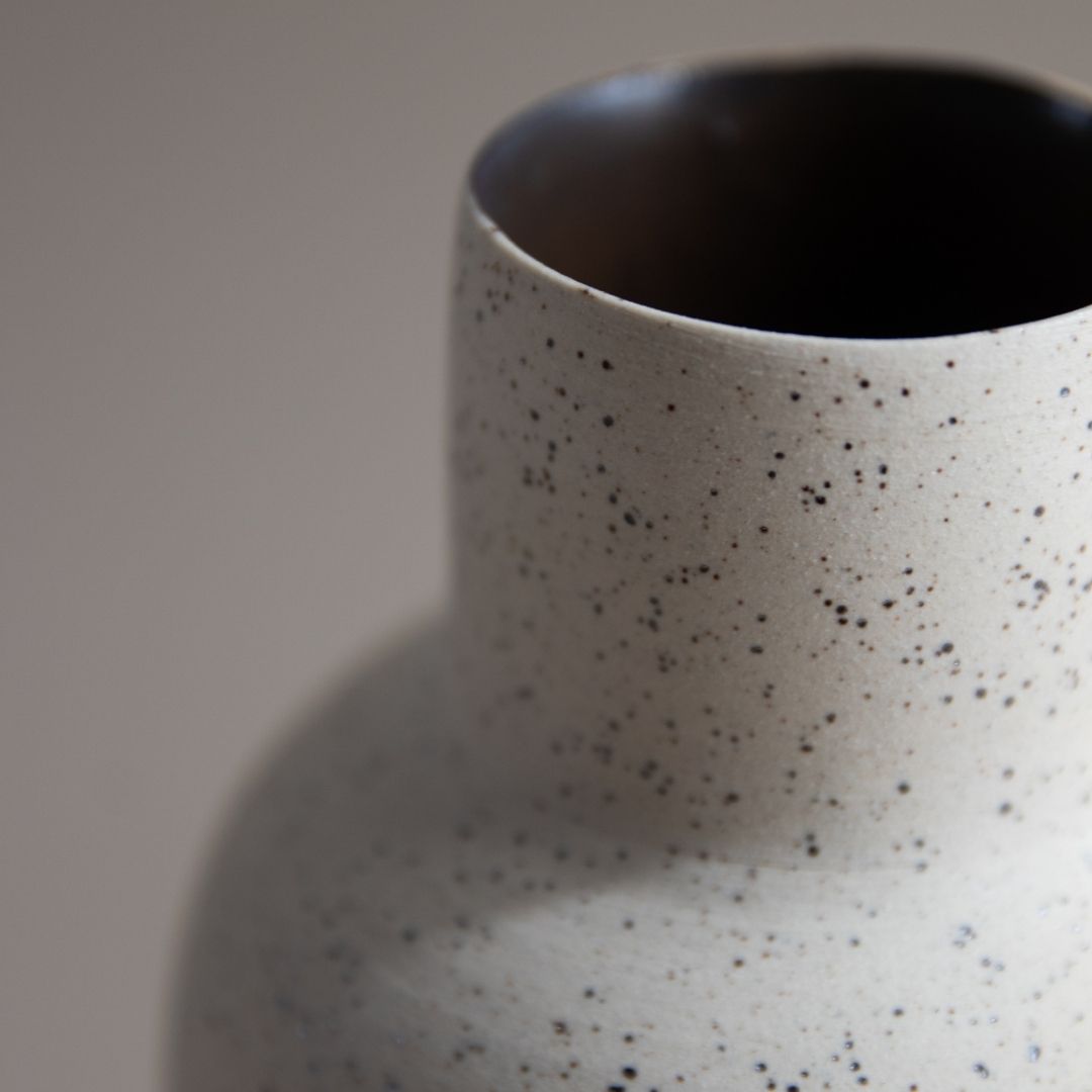 White Speckled Vase 3