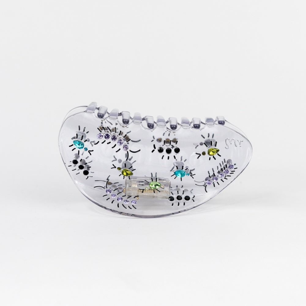 Clear Hair Claw with Gem Stone Insect Bugs by Winona Irene